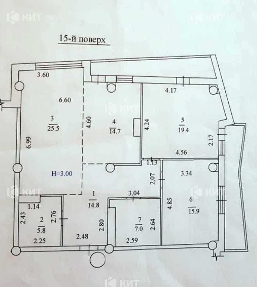 3к.120м2 Павлово поле, м. Ботсад (ЖК Гранд, Ботанический сад) 120715