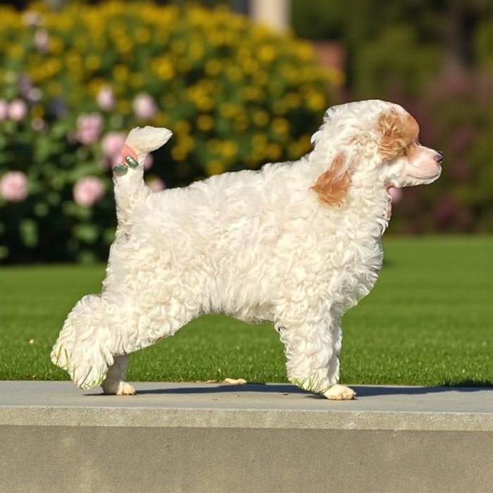 Sunia pudel toy/miniaturka  biało-ruda!!!