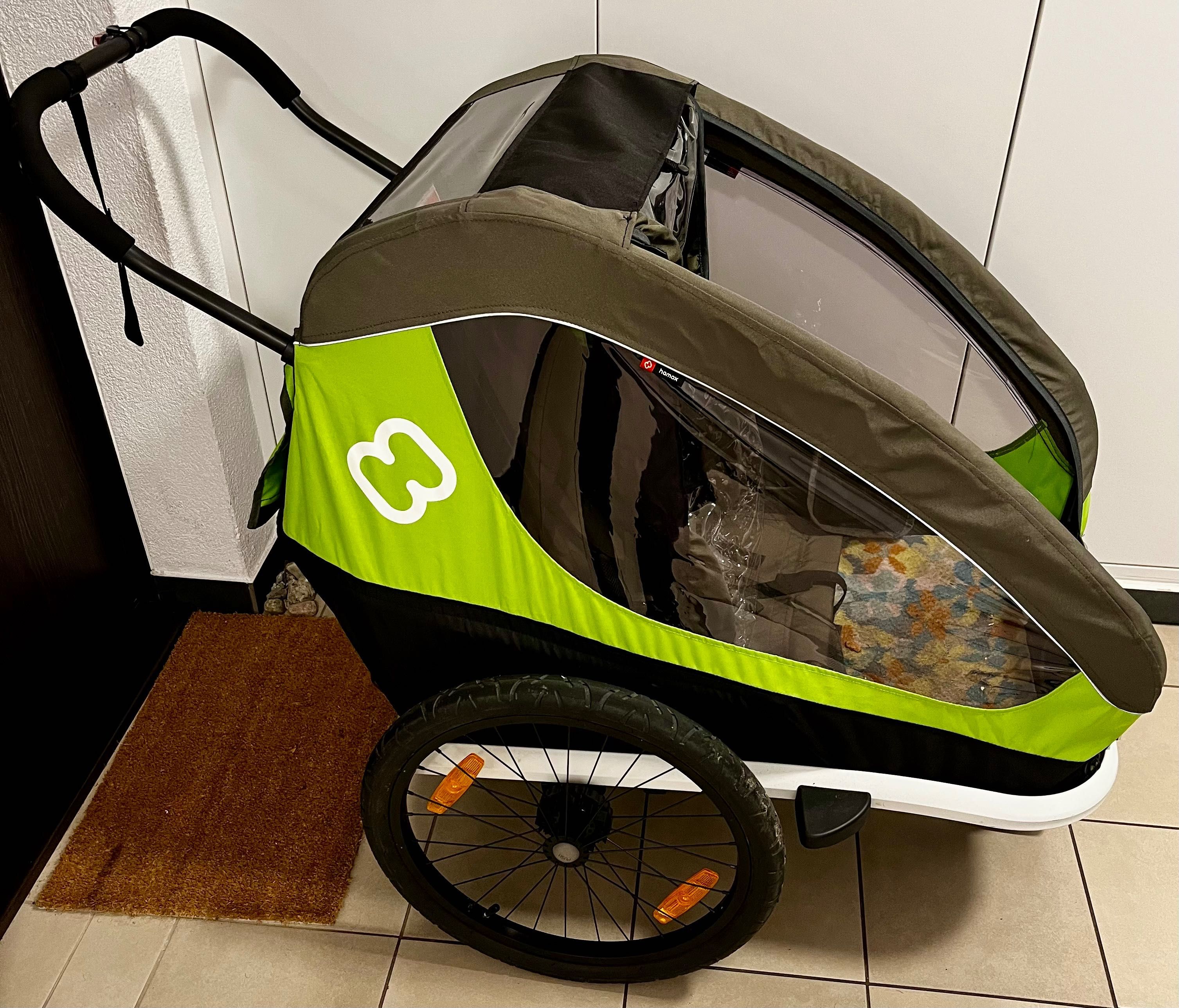 Hamax przyczepka rowerowa dla dwójki dzieci, wózek dwuosobowy 2w1