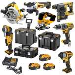 DeWalt Combo zestaw 7 narzędzi + ładowarka 3x5Ah 18V DCK755P3T