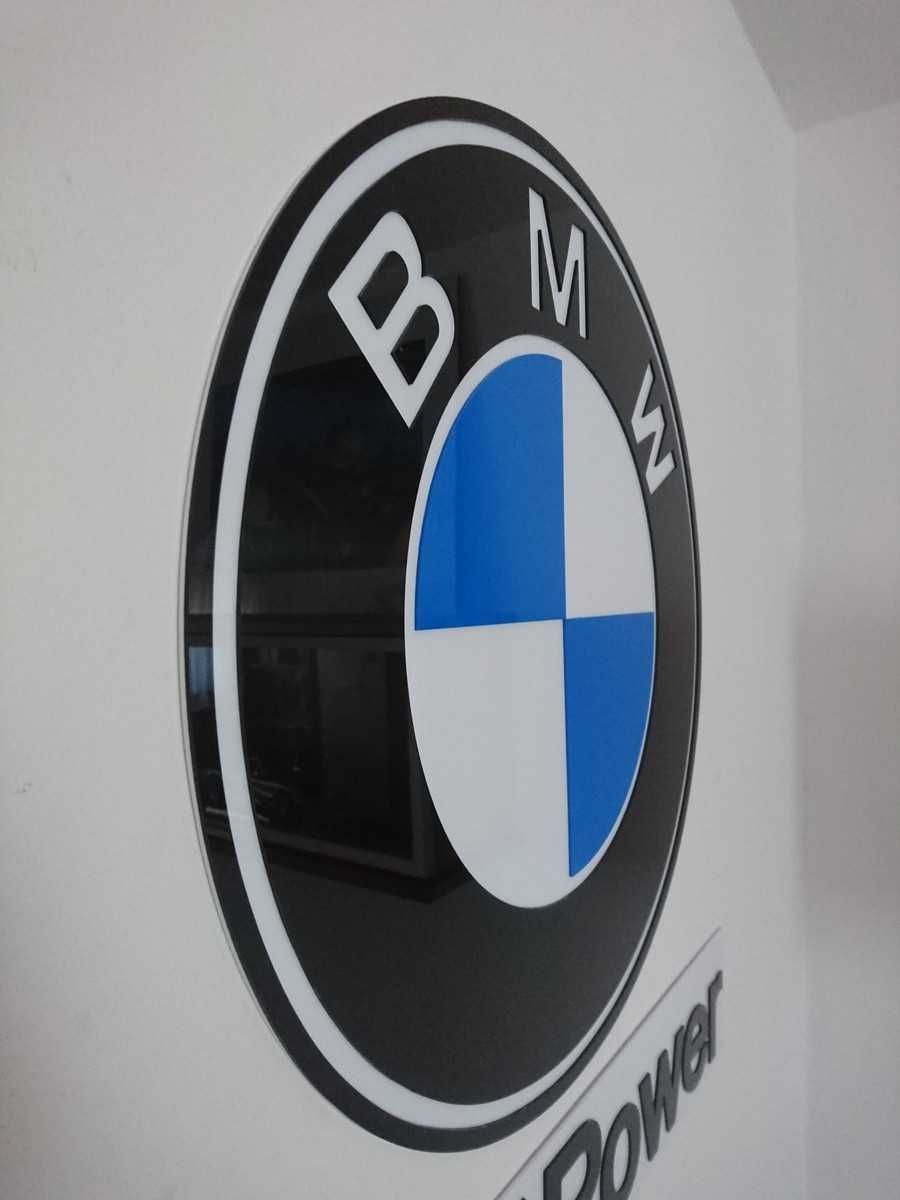 Logo szyld emblemat BMW M Power do garażu pokoju na ścianę