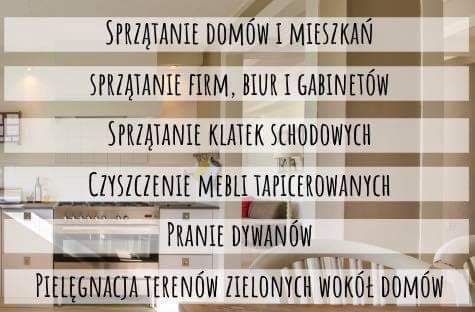 Sprzątanie mieszkań, domów, firm, wspólnot  oraz pranie dywanów