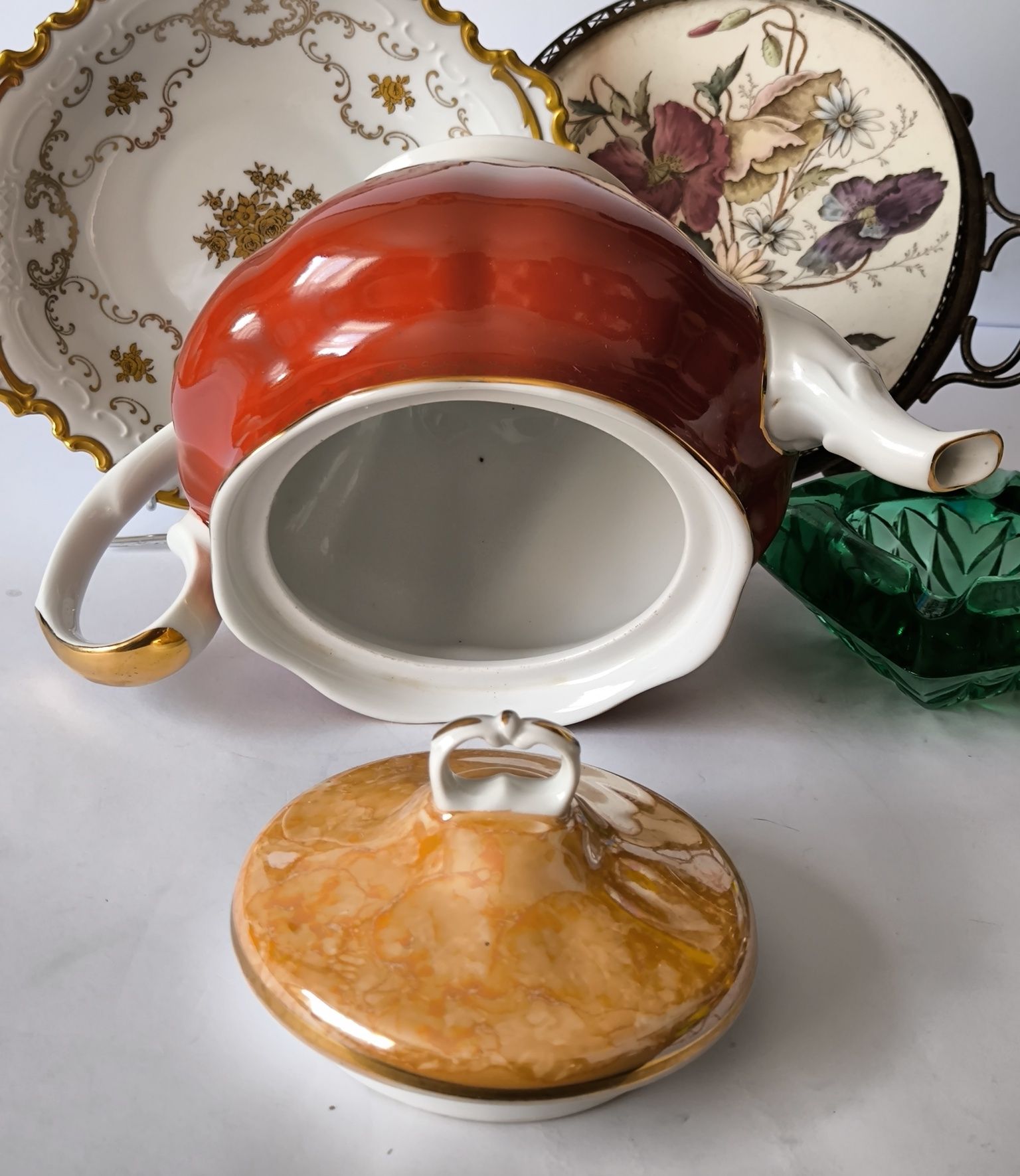 Dzbanek do herbaty kawy Karolina J. Grzegorzewska piękna  porcelana