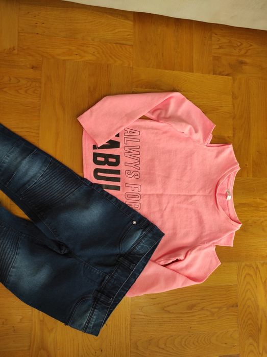 Jegginsy i cienka bluza