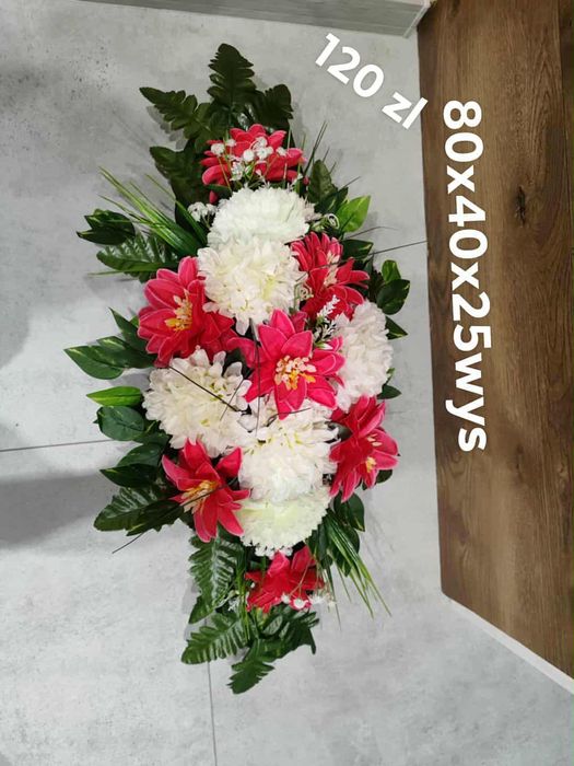 Kompozycje nagrobne PREMIUM  dowóz na terenie miasta GRATIS, wysyłka