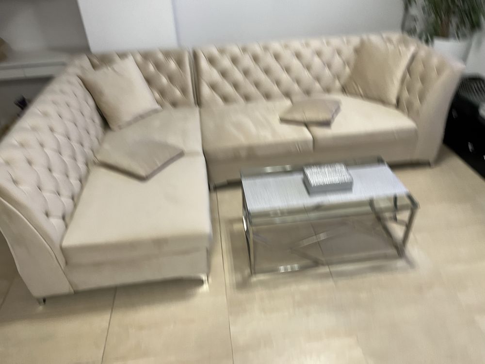 Narożnik glamour chesterfield lub 2 sofy