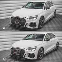 Сплиттер Audi A3 8Y / S3 8Y тюнинг обвес губа юбка элерон