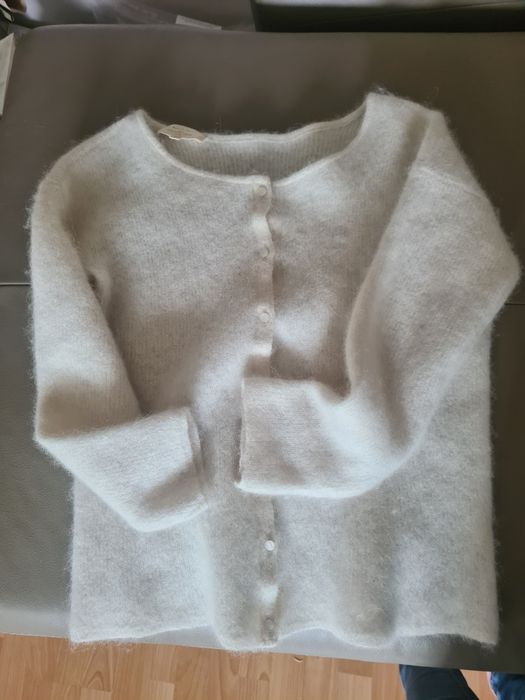 Sezane kremowy sweterek alpaka  gaspard xs / s