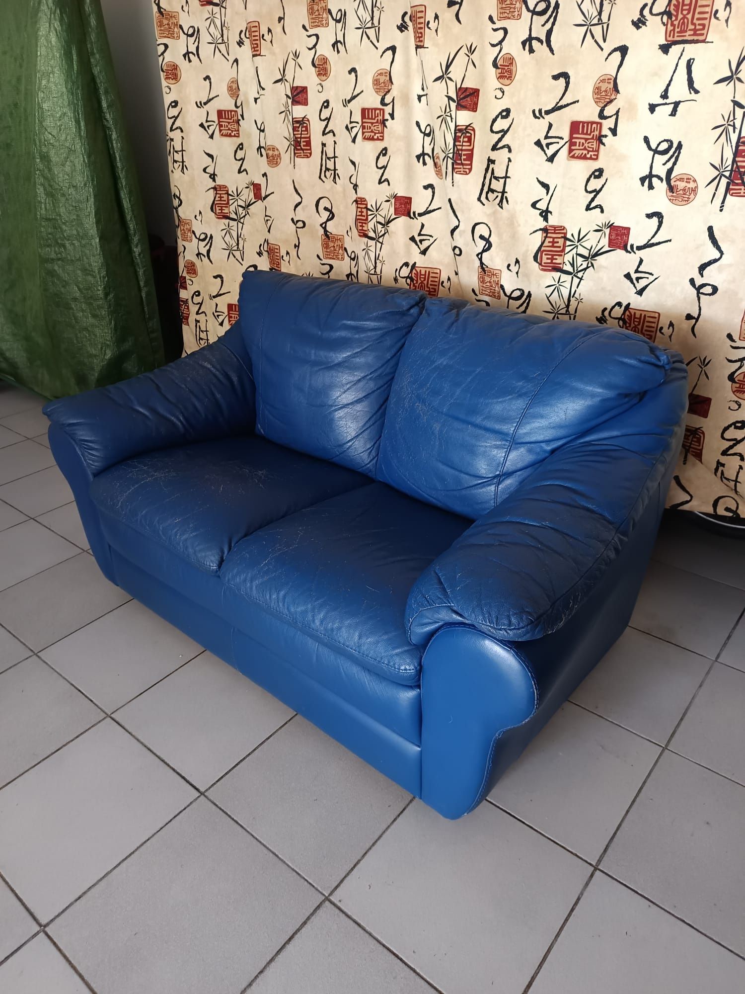 Sofá em pele, 2 lugares