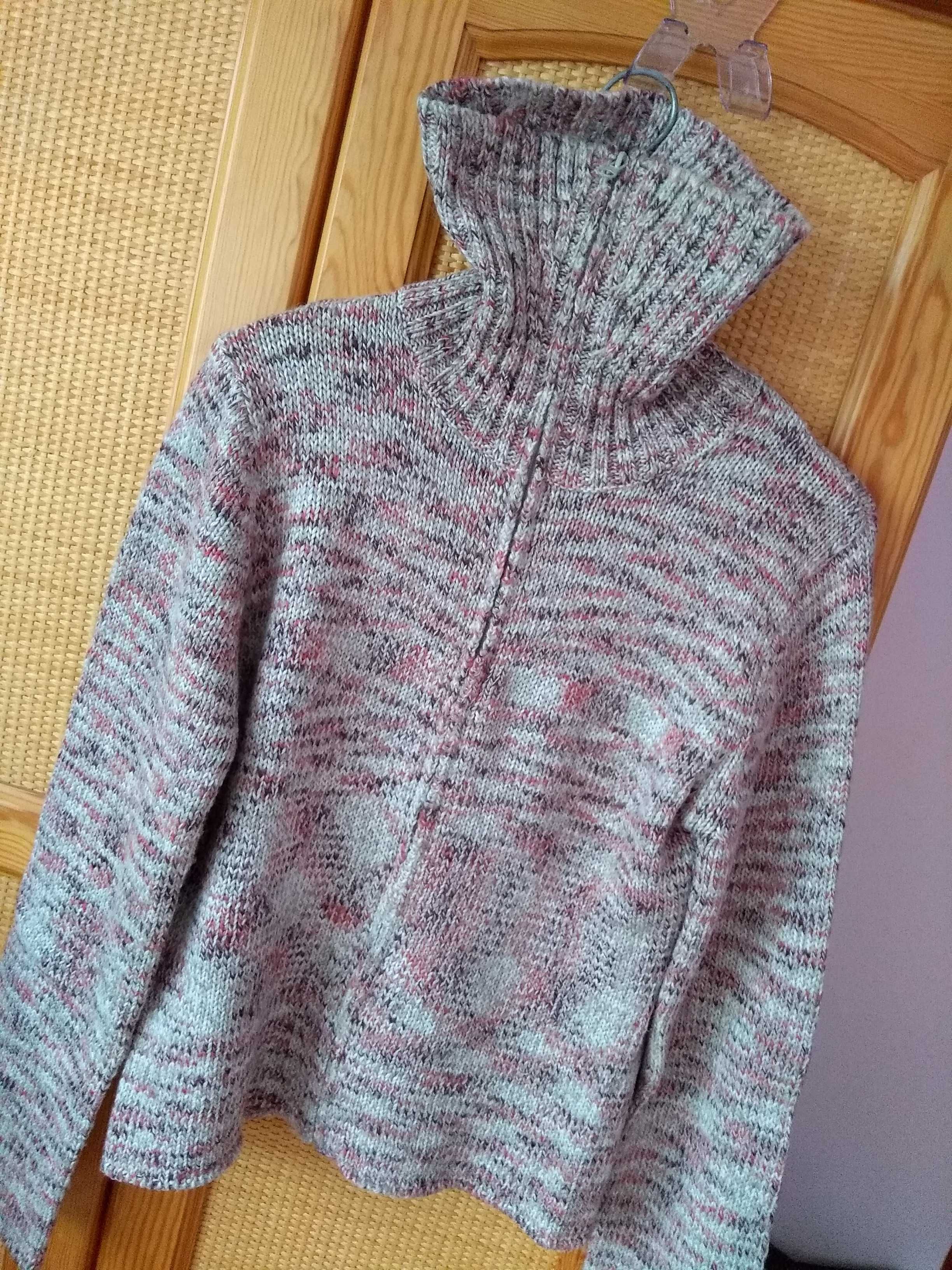 Sweter damski rozpinany.  Reserved - r. L  - 20% wełna.