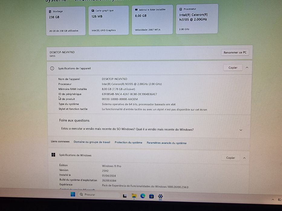Mini PC Alliwava GX55 8Gb RAM e 256Gb SSD Windows 11