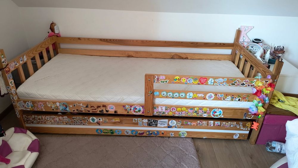 Łóżko piętrowe plus materac 80x190