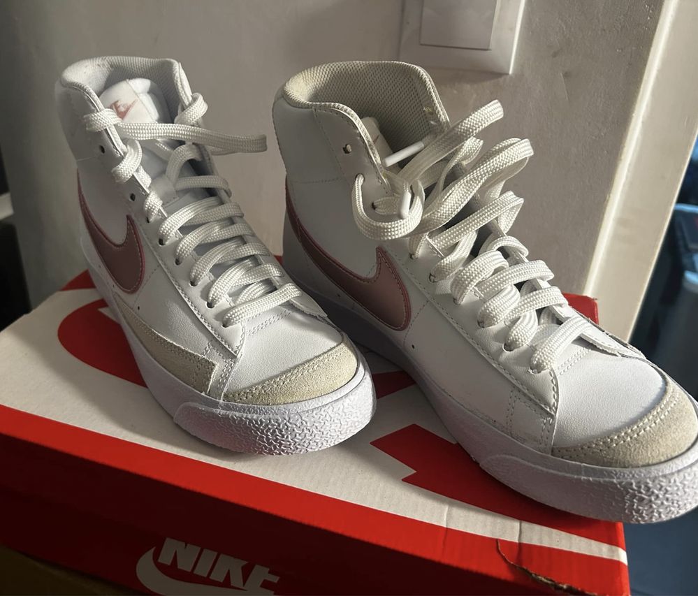 Buty sneakersy trampki Nike Blazer MID ‘77 skórzane za kostkę