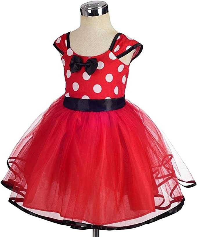 Traje de Carnaval rato Minnie Mouse para menina com aro de cabelo