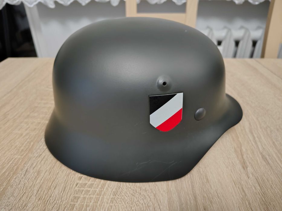 Hełm niemiecki stalowy Stahlhelm M40 WH/SS - replika