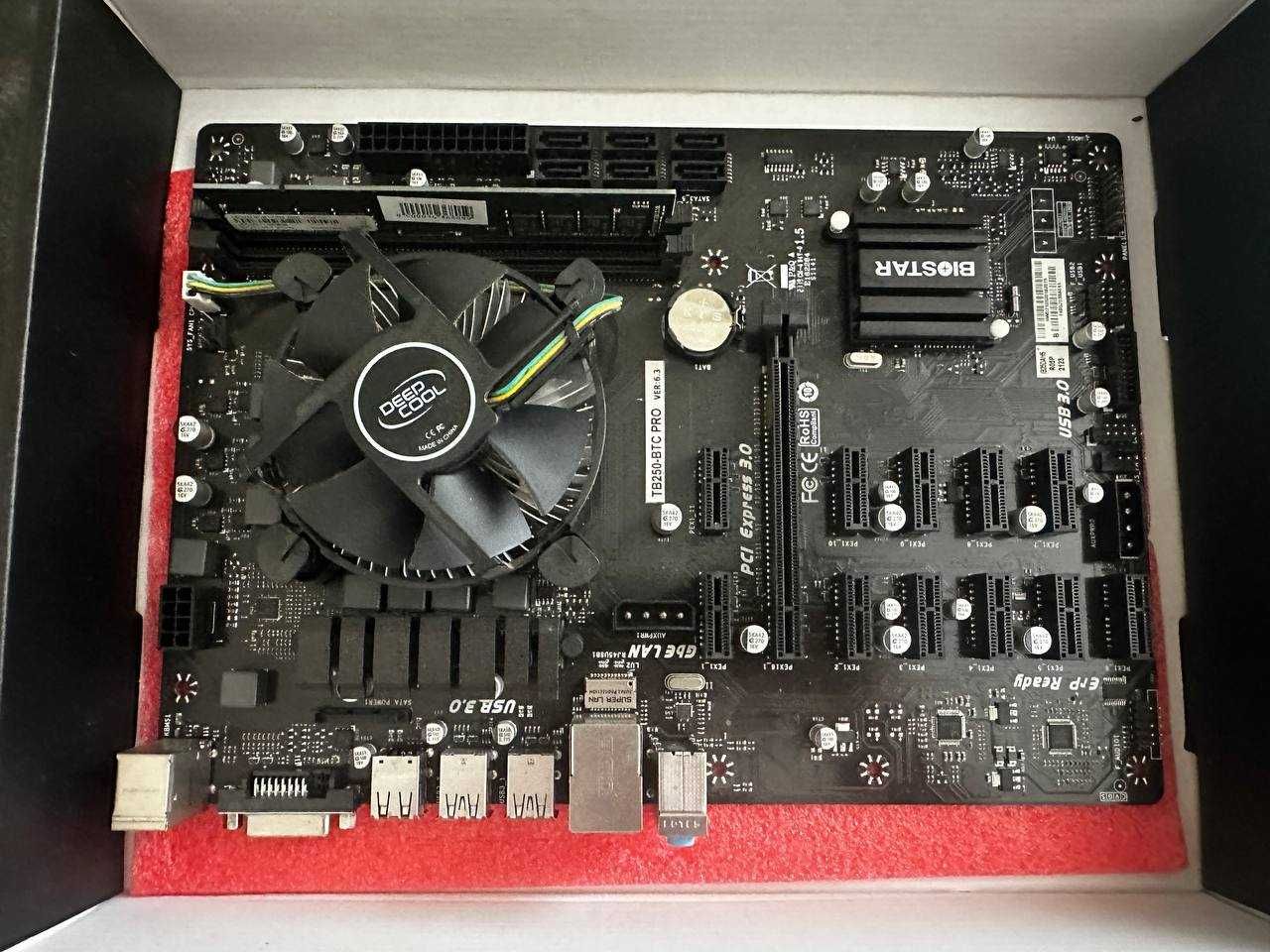 Комплект BIOSTAR TB250-BTC PRO VER. 6.3/IntelPentium G4400 3.30GHz/8gb