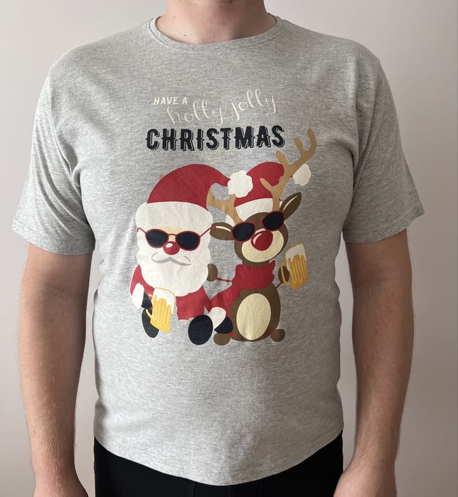 Świąteczna koszulka Tshirt z nadrukiem, ZL, VRS