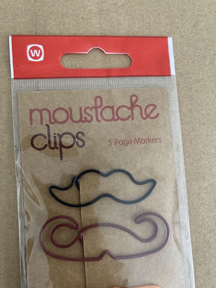 Moustache Clips marcadores de páginas bigodes novos