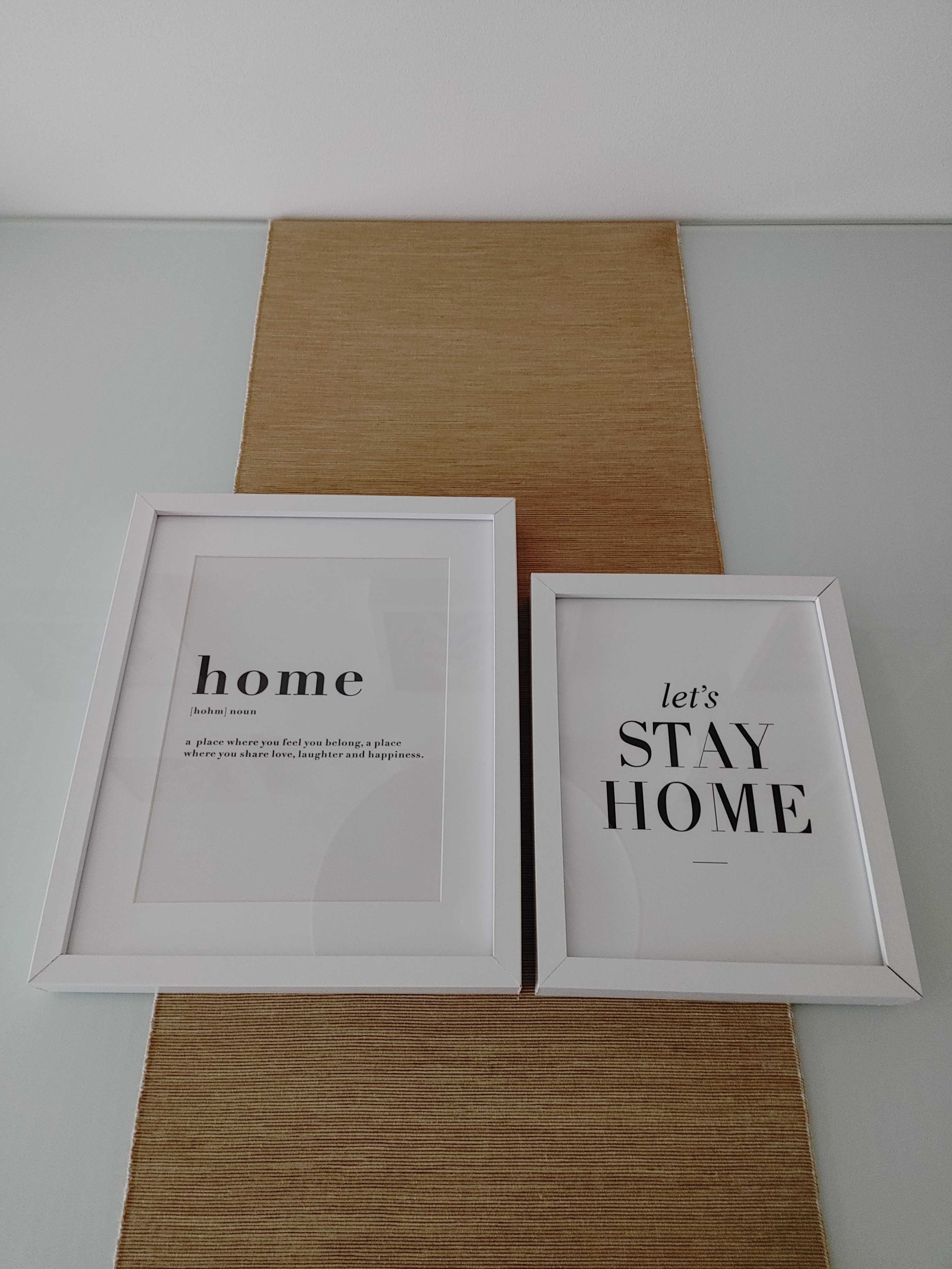 Conjunto 2 molduras brancas com posters