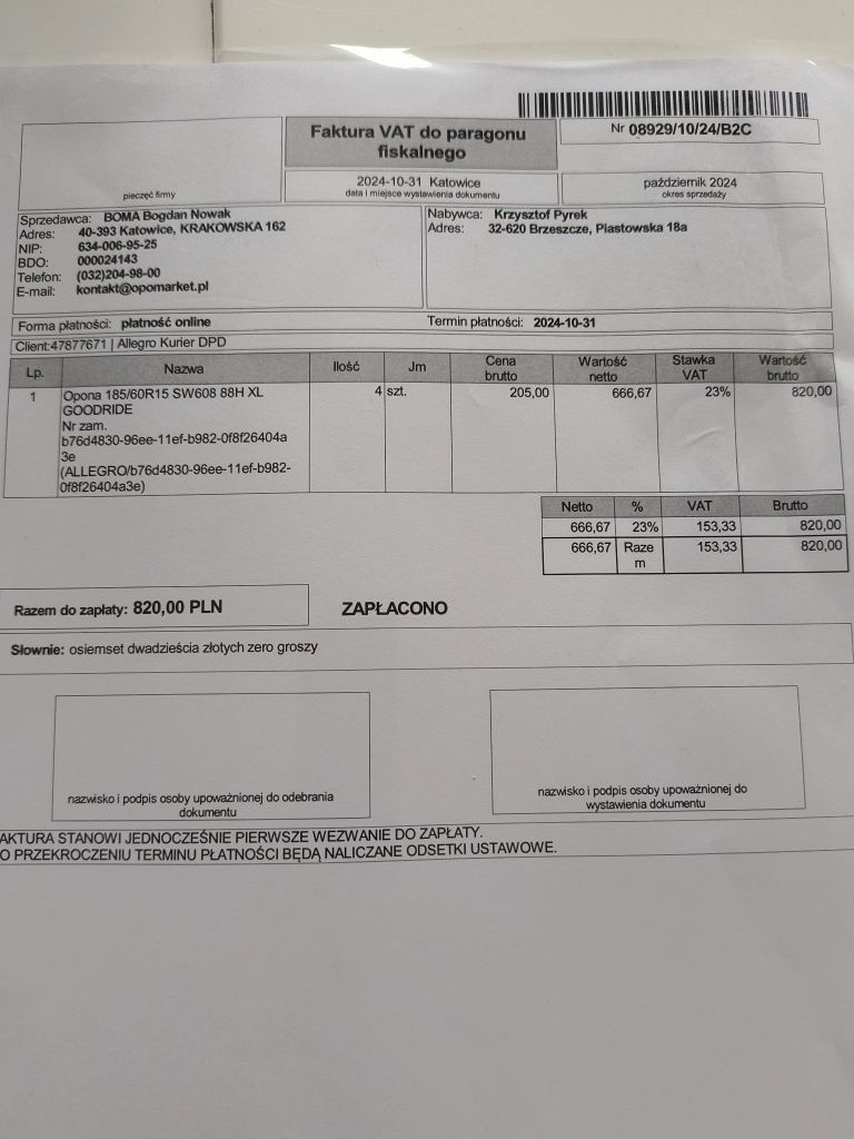 Opony Z Gwarancją 185/60R15 zimòwkiki