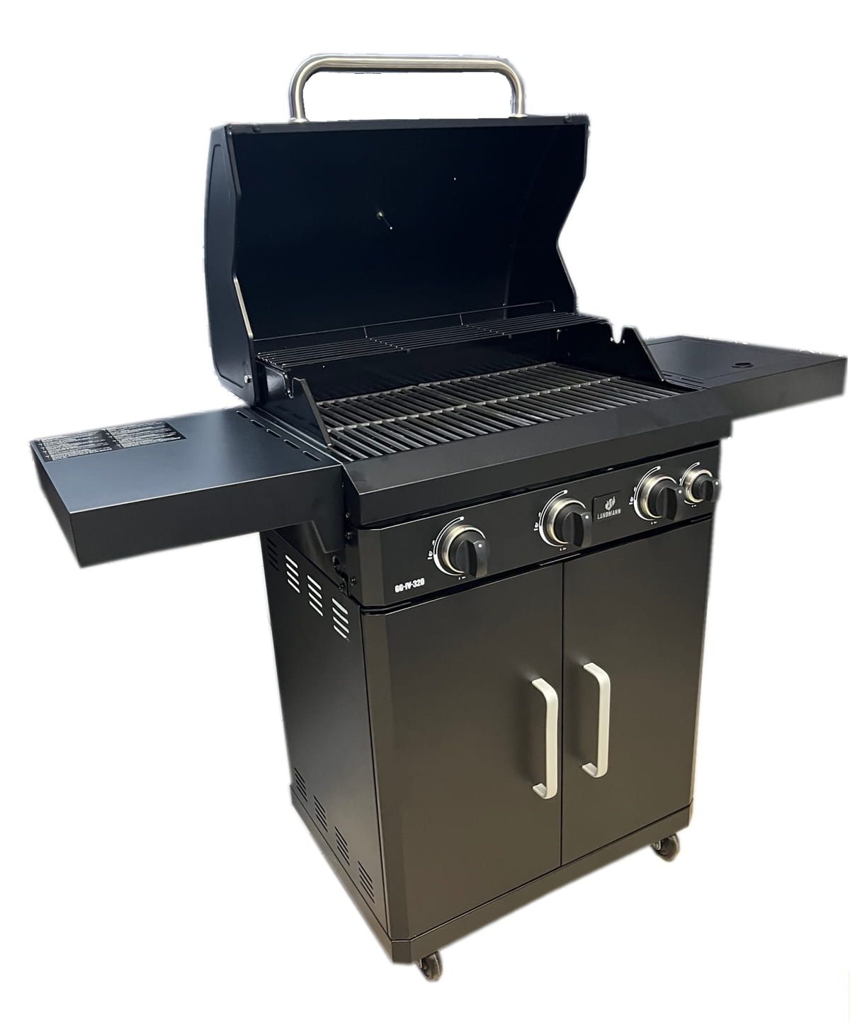 Grill gazowy REXON PTS 3.1 czarny z  kuchenką boczną 01576