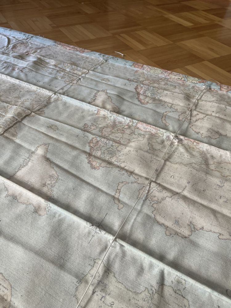 Roleta rzymska 120 x 150 cm 1,2 x 1,5m mapa świata