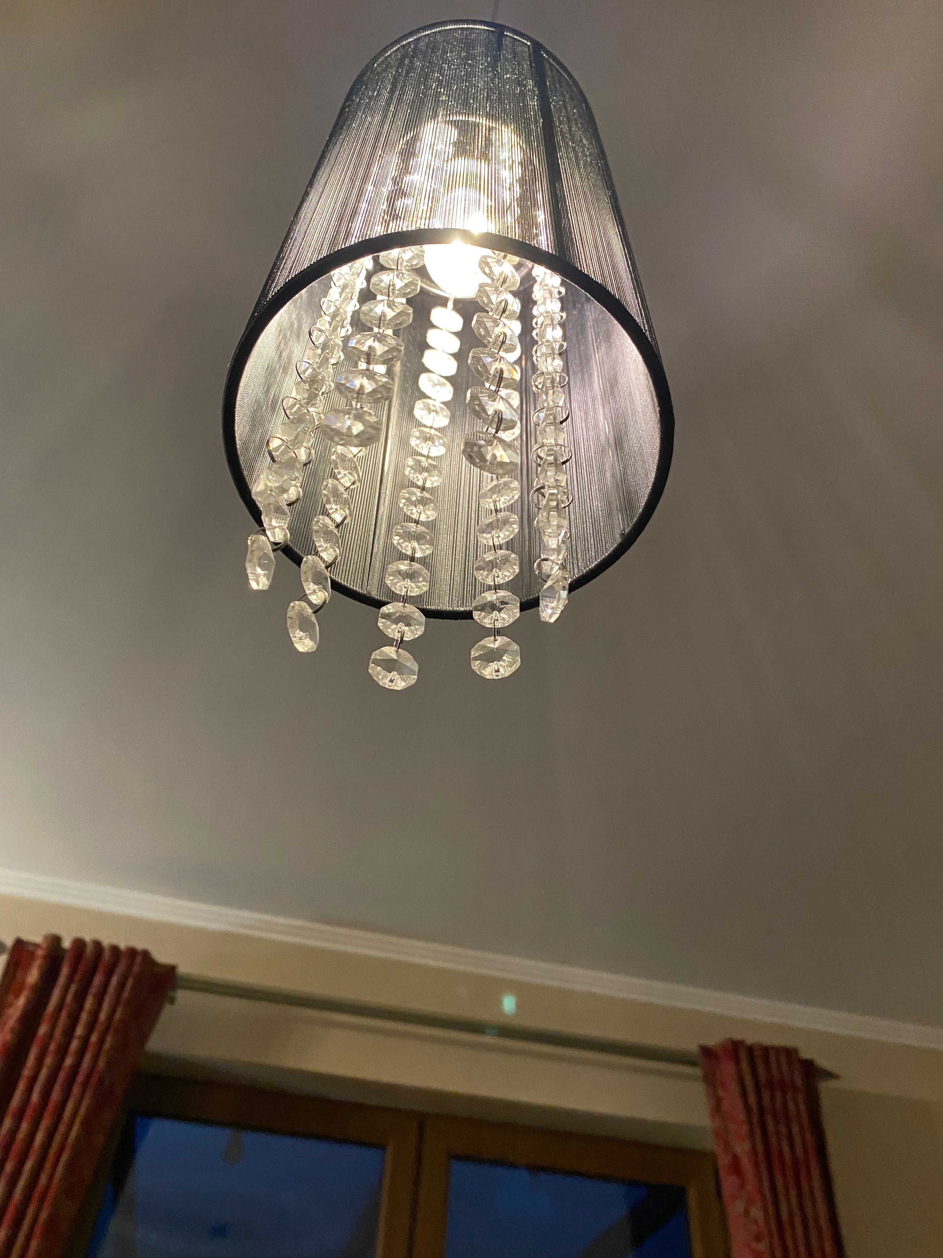 Lampa wisząca z kryształami