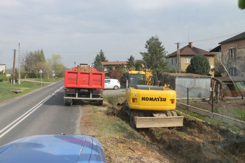 Usługi transportowe wywrotki wynajem ciągnik ciężarówki wywóz tandem