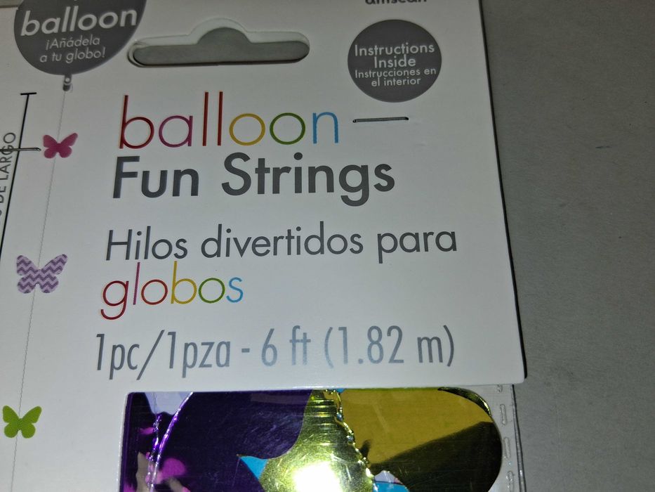 N204 Dekoracyjne Tasiemki Sznurki Do Balonów Fun Strings Amscan 1.82m