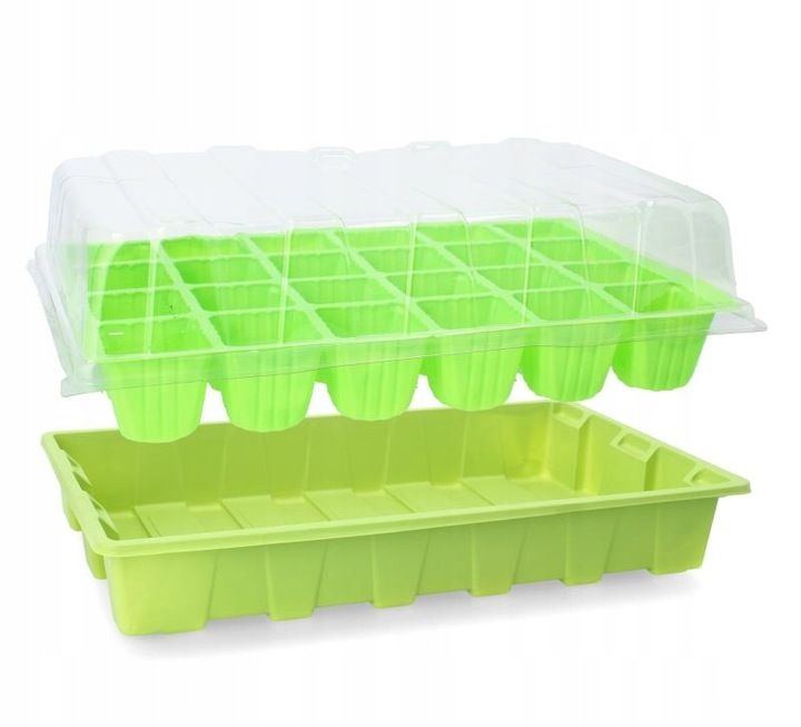 Mini Szklarnia Inspekt Do Kiełkowania Kiełkownik Rozsada 24 Komóry 5x5