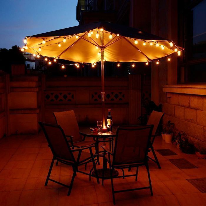 GIRLANDA świetlna LAMPKI ogrodowe ŁAŃCUCH 15m x50 żarówki ozdoba ogród