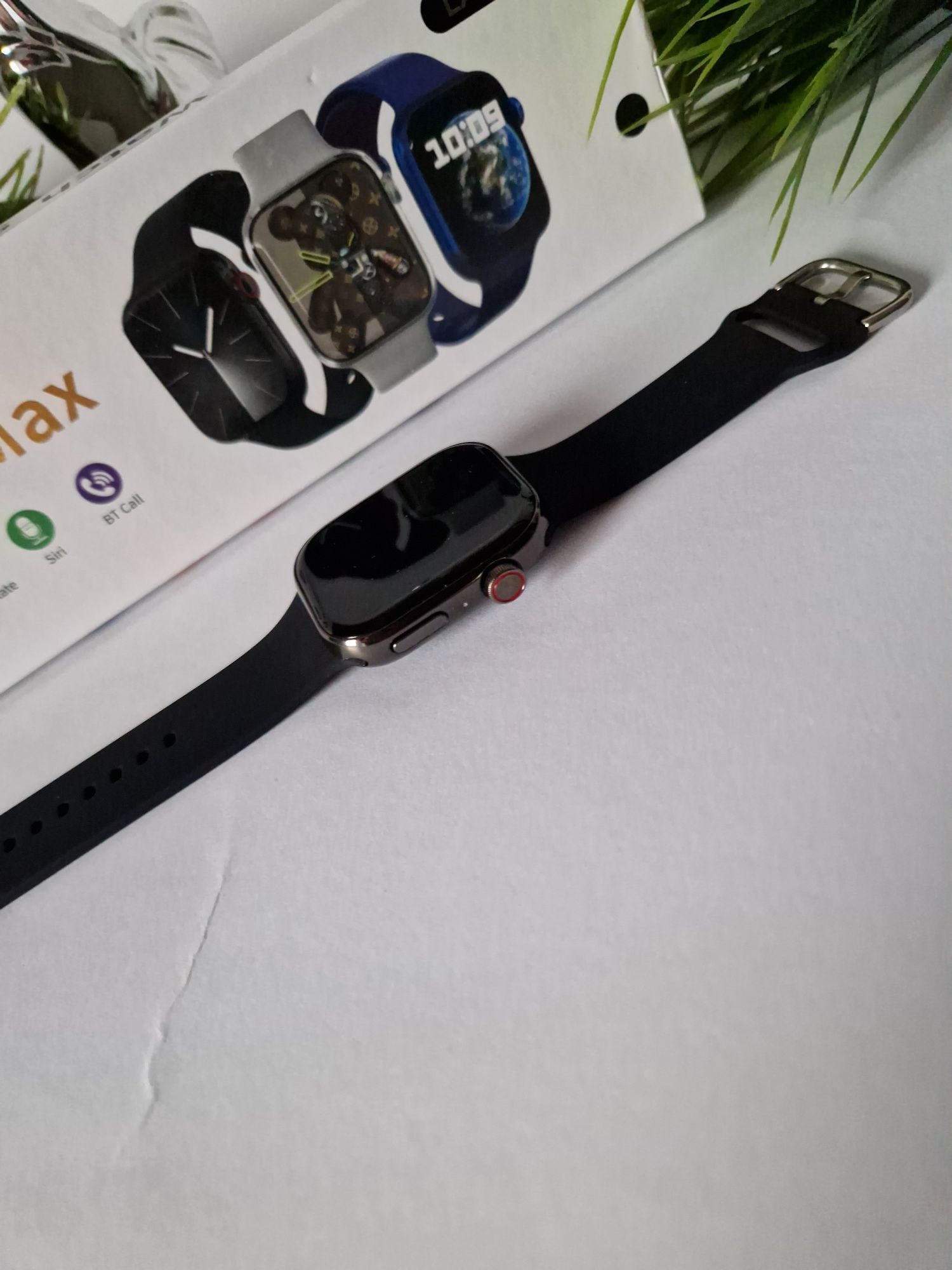 Smartwatch 9 max, komplet czarny