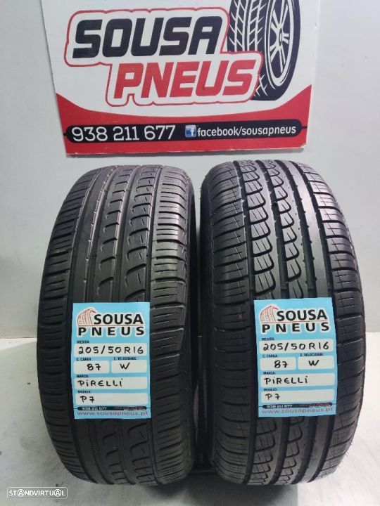2 pneus semi novos 205-50r16 pirelli - oferta dos portes 85 Euros