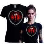 Koszulka Damska T-Shirt Prezent Miłość Aż Po Grób, Goth Romance 4