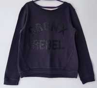 Ciemnoszara bluza z brokatowym napisem H&M 158/164