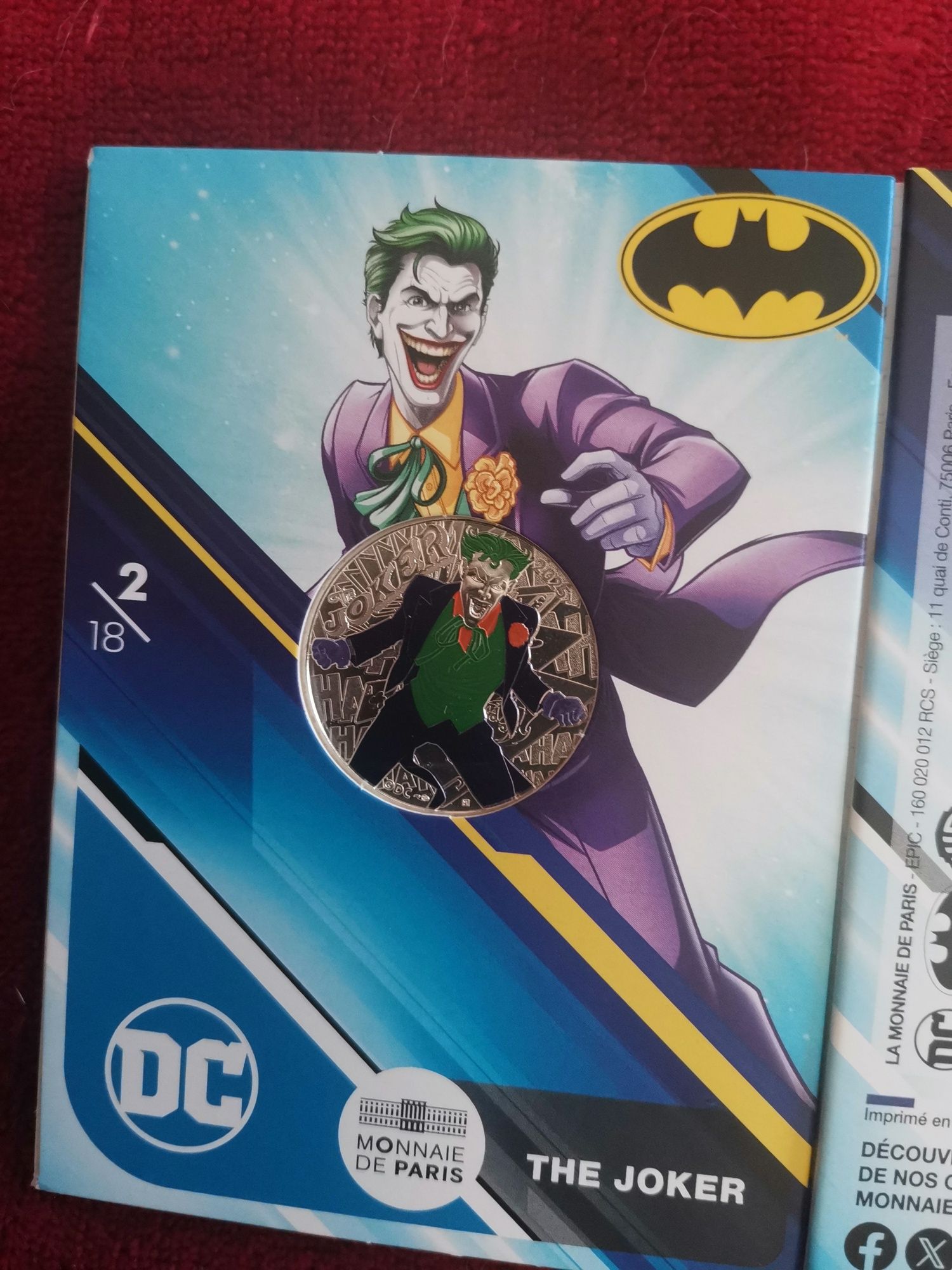 Moedas de 10€ prata - coleção DC Comics