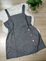 Sukienka na ramiączkach pepitka plus size 50 52 5xl 6xl