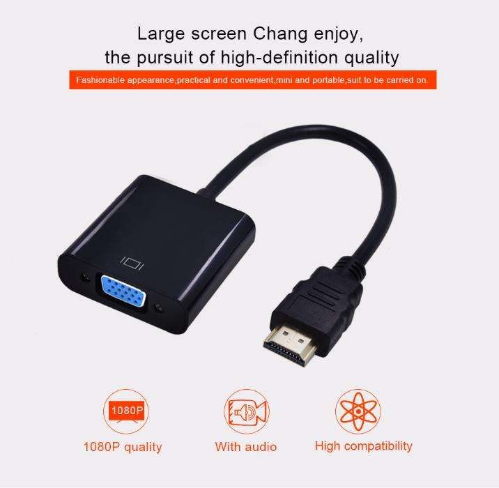 Conversor Adaptador HDMI para VGA com áudio