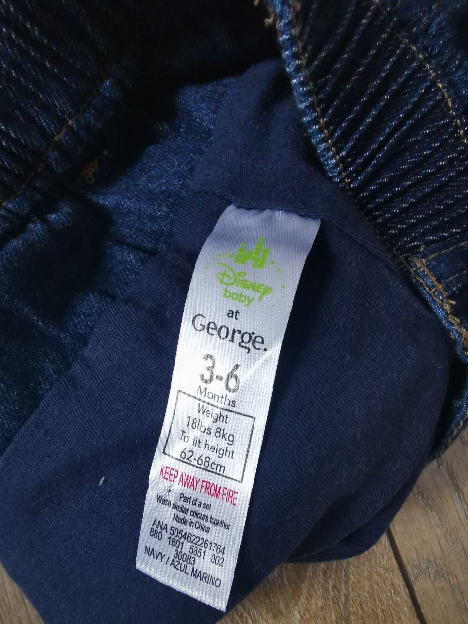 Kamizelka + spodnie jeansy Mickey komplet zestaw George r. 68