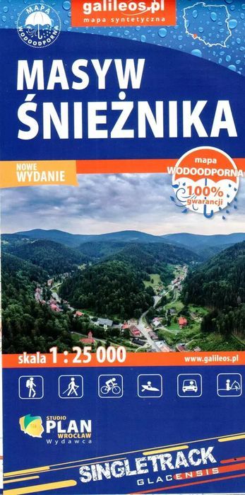 Masyw Śnieżnika. Mapa W Skali 1:25 000 Praca Zbiorowa