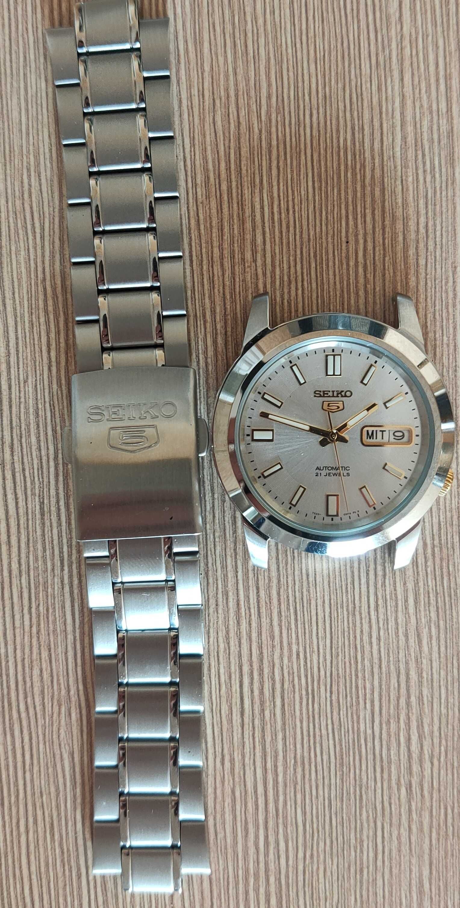 Zegarek automatyczny Seiko 7S26-02W0 Japan Silver Srebrny 21 Jewels