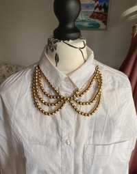 Naszyjnik Kołnierz (kollar tips) Ze złotymi perłami H&M