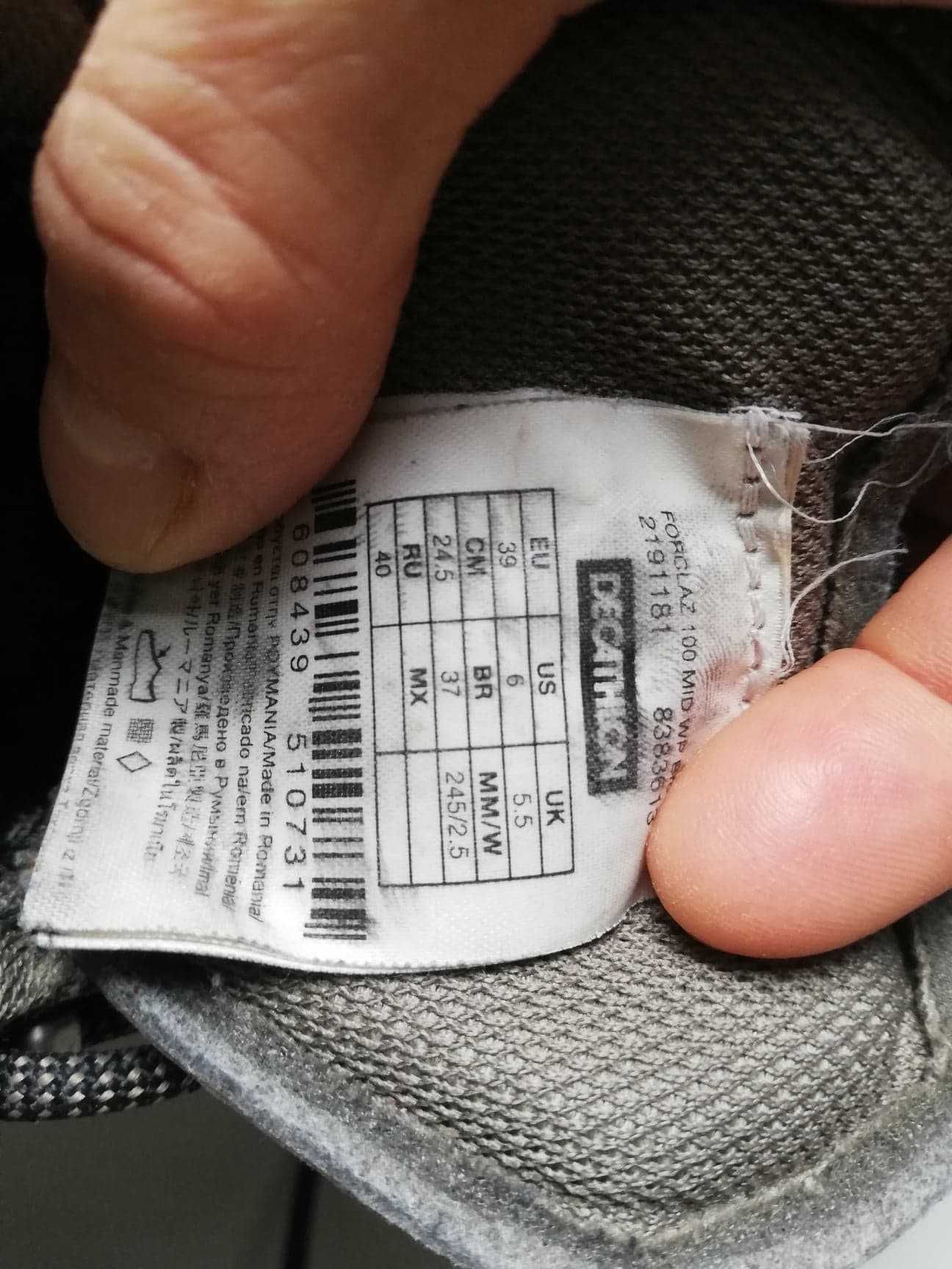 Buty Quechua chłopiec / dziewczynka rozm. 39 stan idealny