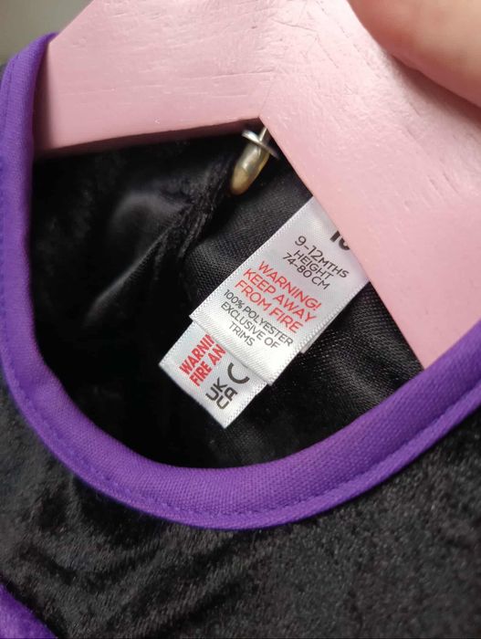 Strój karnawałowy, przebranie halloween, kostium pająka, pająk 74/80