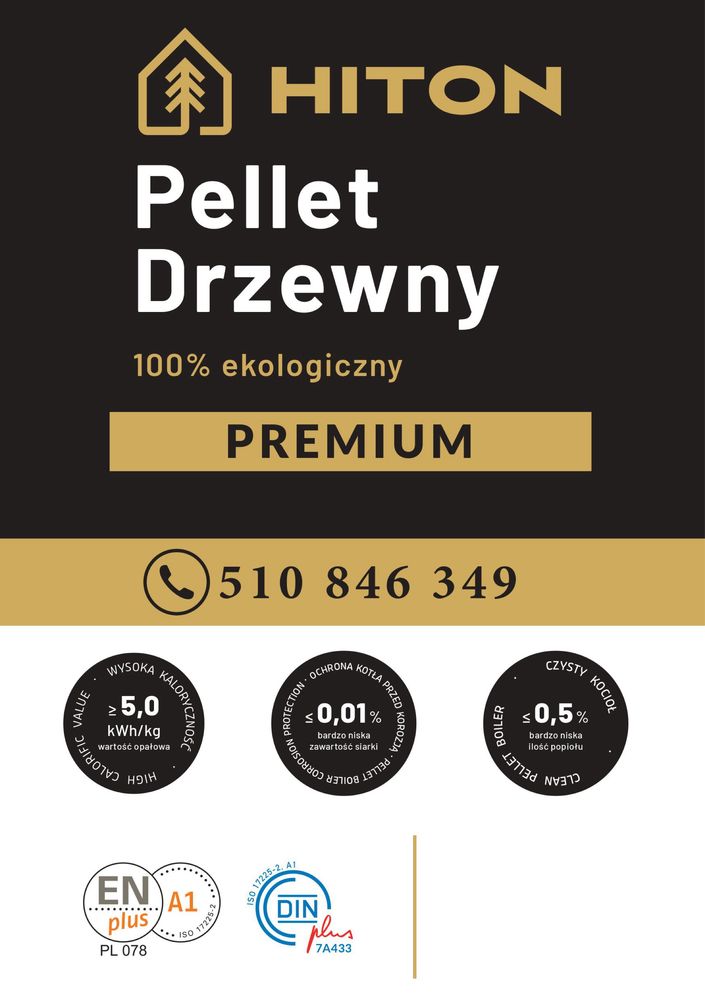 Pellet Hiton Din Plus -En plus A1 - jasny sosnowy