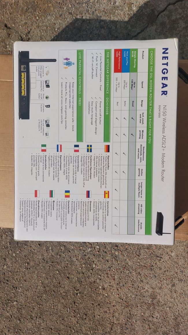 Router ADSL Netgear N150 | DGN1000 | ADSL2+ Wi-Fi