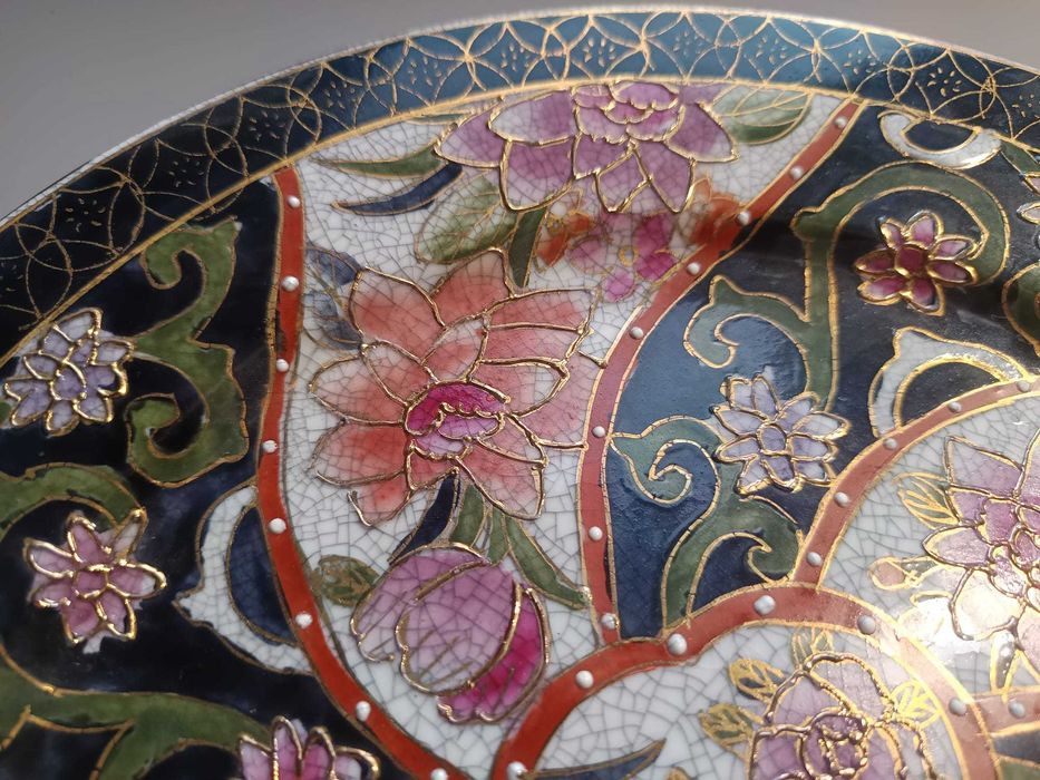 Prato vintage japonês Satsuma – 27 cm