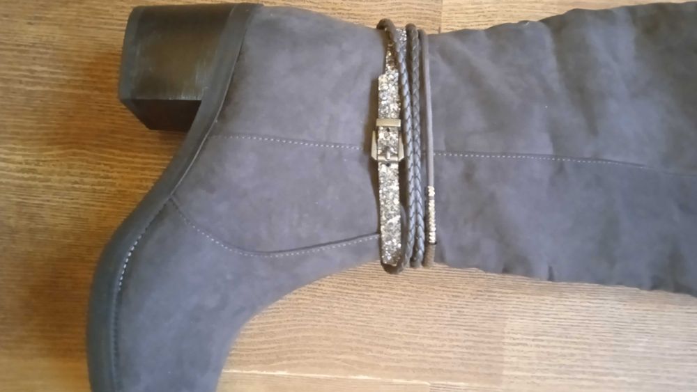 Сапоги женские искусственный замш