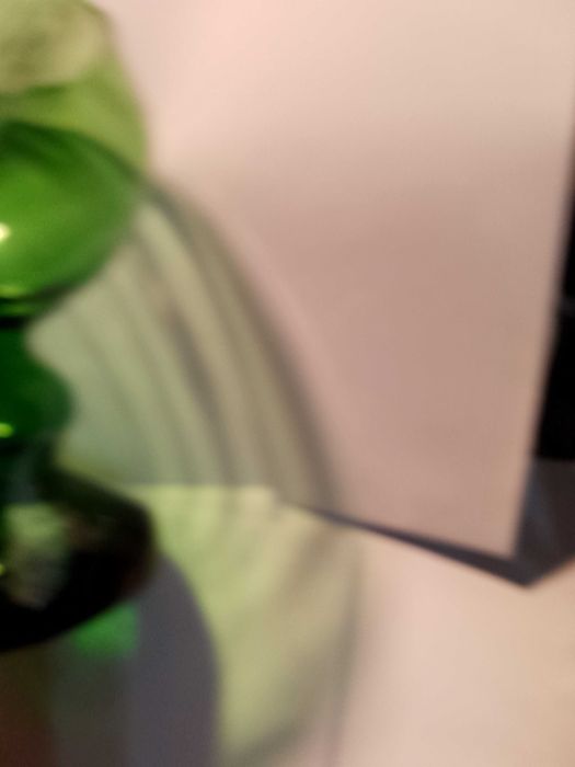 Wazon Kielich zielone szkło ozdobne duży