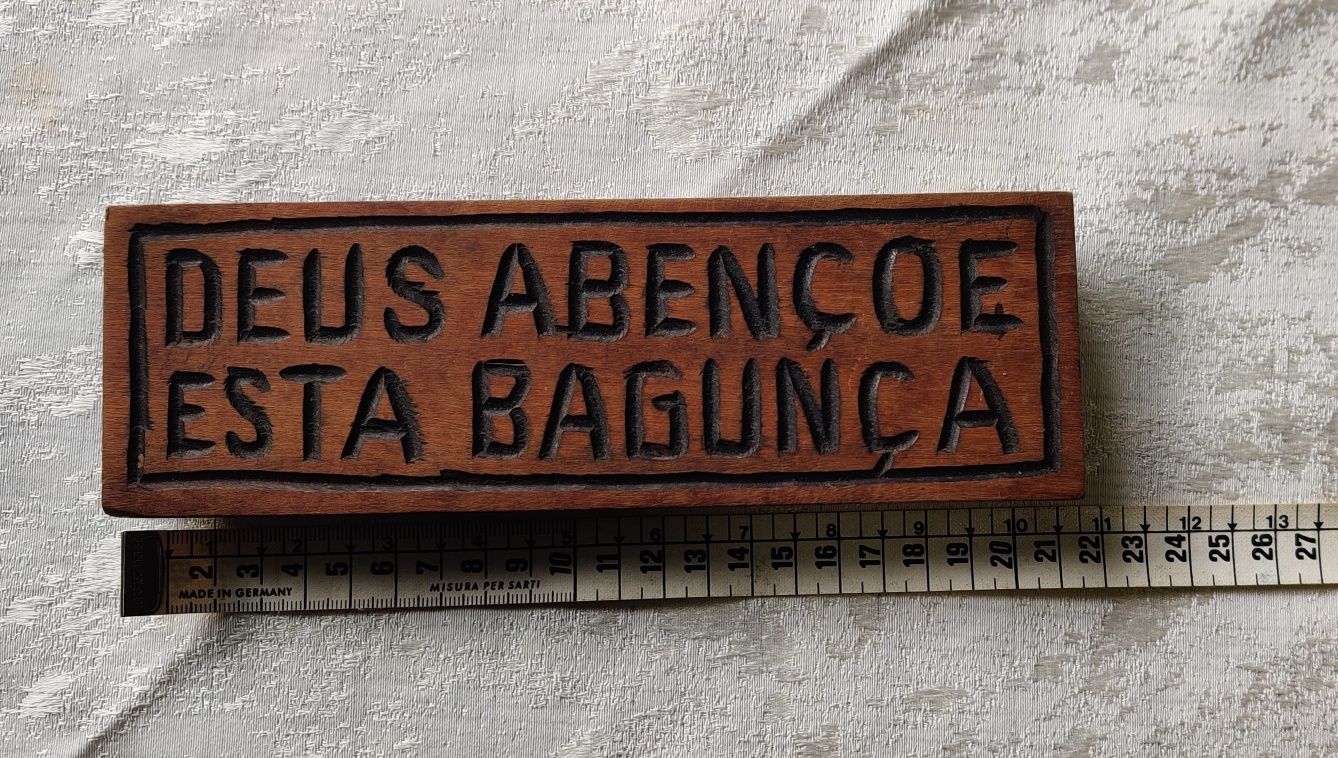 Tabuleta Deus abençoe esta bagunça
